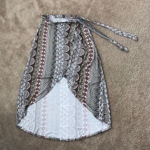 High and Low Flowing Skirt